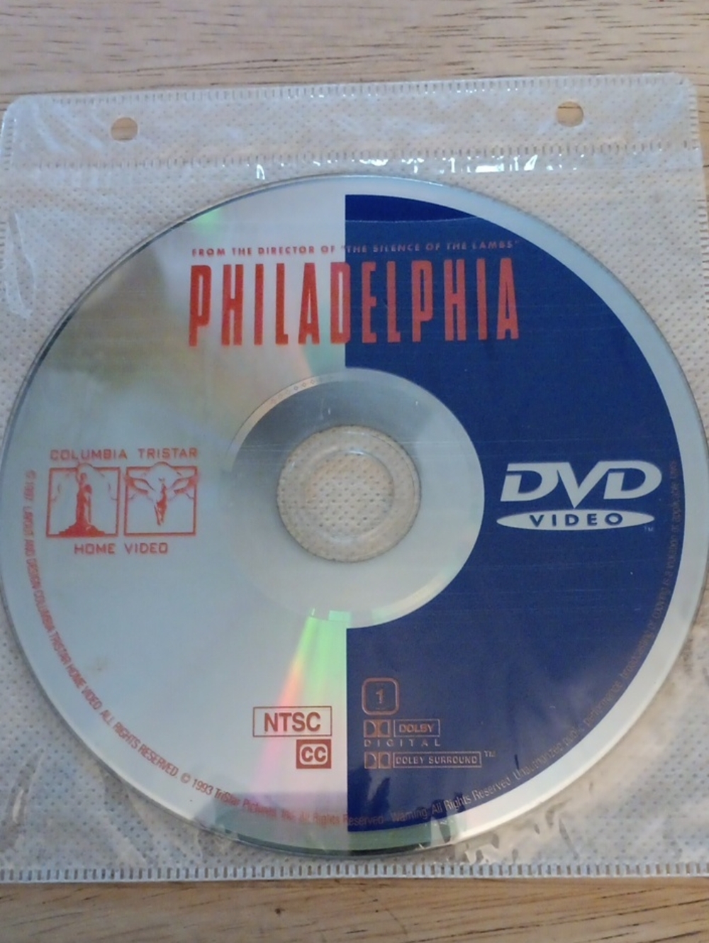 Philadelphia DVD *NO CASE*